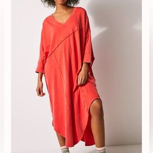 Free People Dusk To Dawn Nightie/Midi Dress In Poppy. NWOT! Sz XL